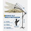Parasol suspendu 10 pi, 8 baleines, base rotative 360 pi-853304794