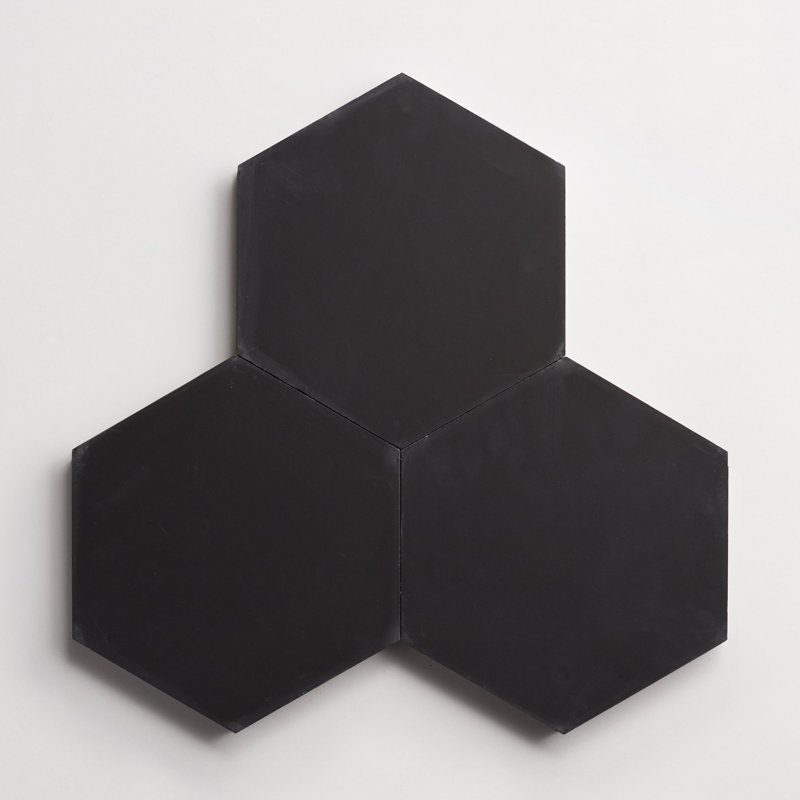 Carreau de mosaïque pour mur et plancher 8 po x 9 po Menara, Noir