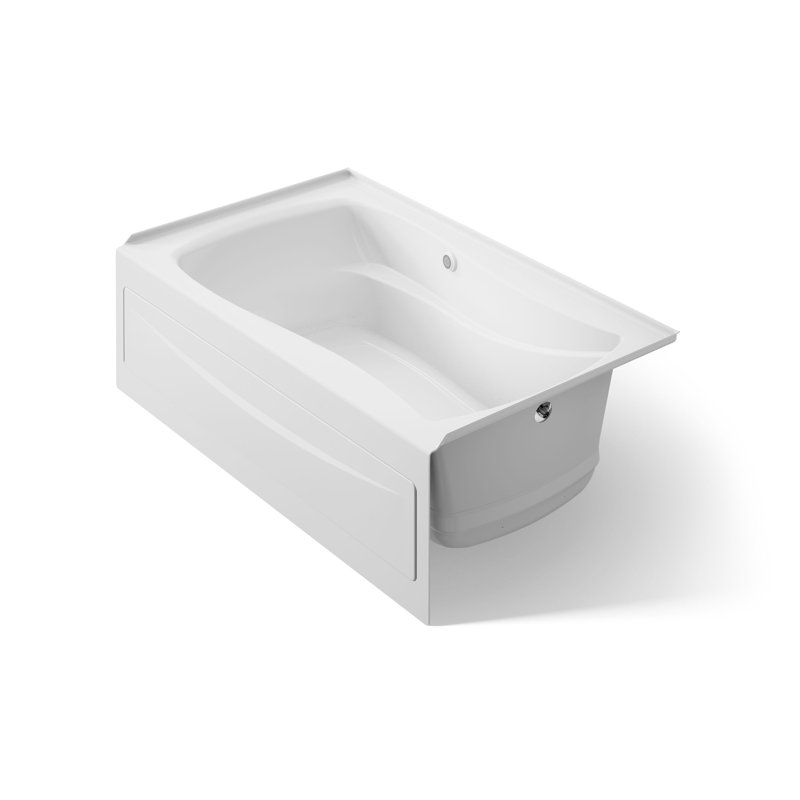 Mariposa 60" x 36" Alcover Air Acrylic Bathtub, Biscuit, Right