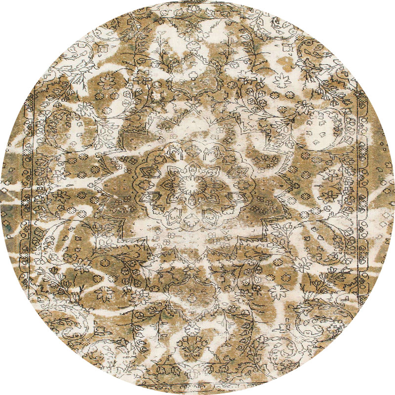 Abstract Indoor Rug, Round 7'