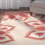 Tapis rouge à motif floral pour l'intérieur et l'extérieur-16761975