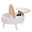 Table basse ronde avec rangement, table d'appoint relevable pour le salon