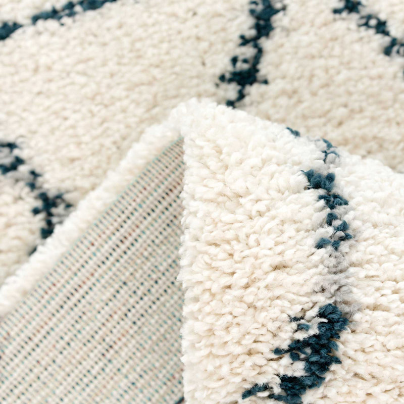 Redwood Geometric Shag Area Rug, Runner 60 x 240cm