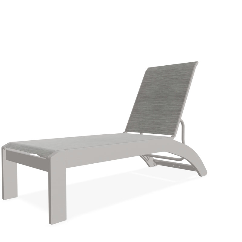 Chaise longue sans accoudoirs empilable en polymère Dune, Gris chaleureux, Port
