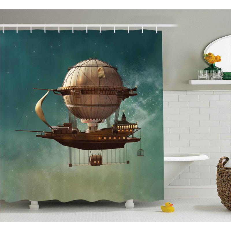 Maureen Shower Curtain with Hooks Included, 75" H x 69" W