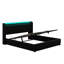 Lit tapissier, lit de rangement hydraulique avec charge USB Type-C et DEL, boutons / applications / télécommande-1065962189-1065962191