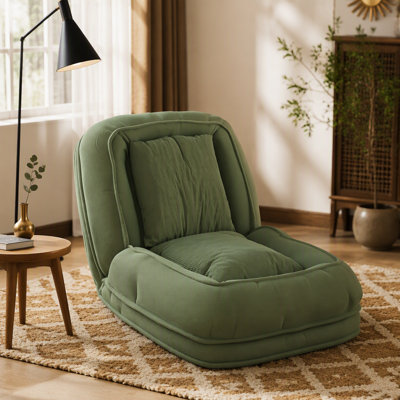 Lit pour chien rembourré pour adultes et animaux de compagnie, canapé-lit pliant avec 5 positions réglables, comprend 2 coussins moelleux pour la chambre à coucher, le salon et le coin lecture