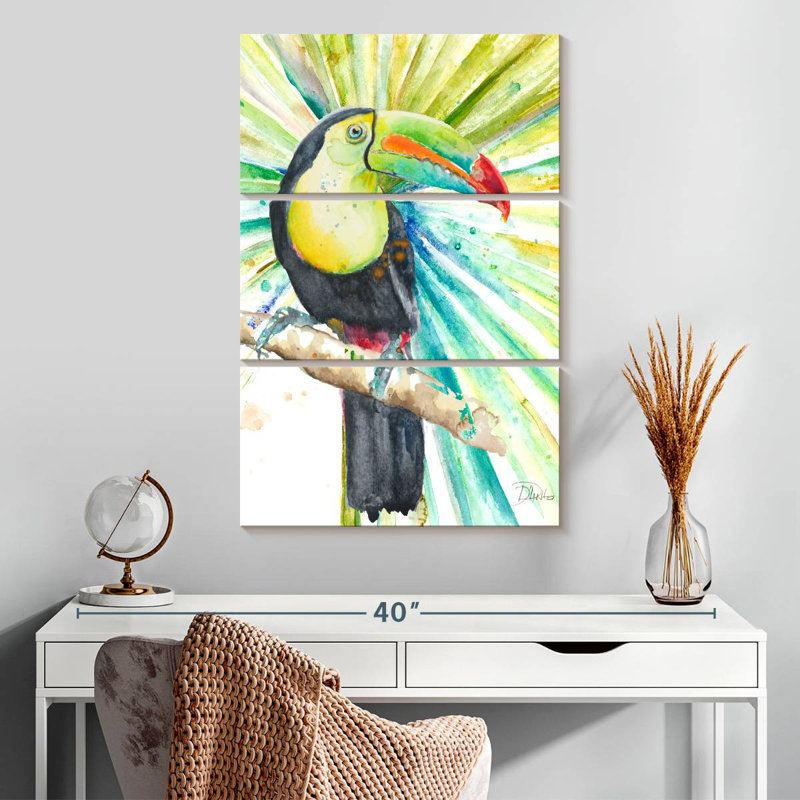 Toucan tropical brillant Brampt, H 32 po x l 20 po