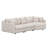 105" Modern Curved Chaise Sectional Sofa, Soft Chenille Fabric, Pine Wood Frame, 3-Piece Sectional Sofa With 3 Throw Pillows-1508134626