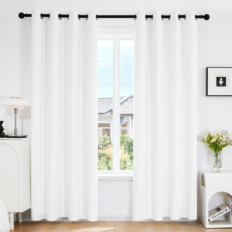 Thermal Insulated Room Darkening Grommet Curtain Panels (Set of 4), 52" W x 95" L