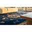 Hand Knotted Wool Area Rug in Blue