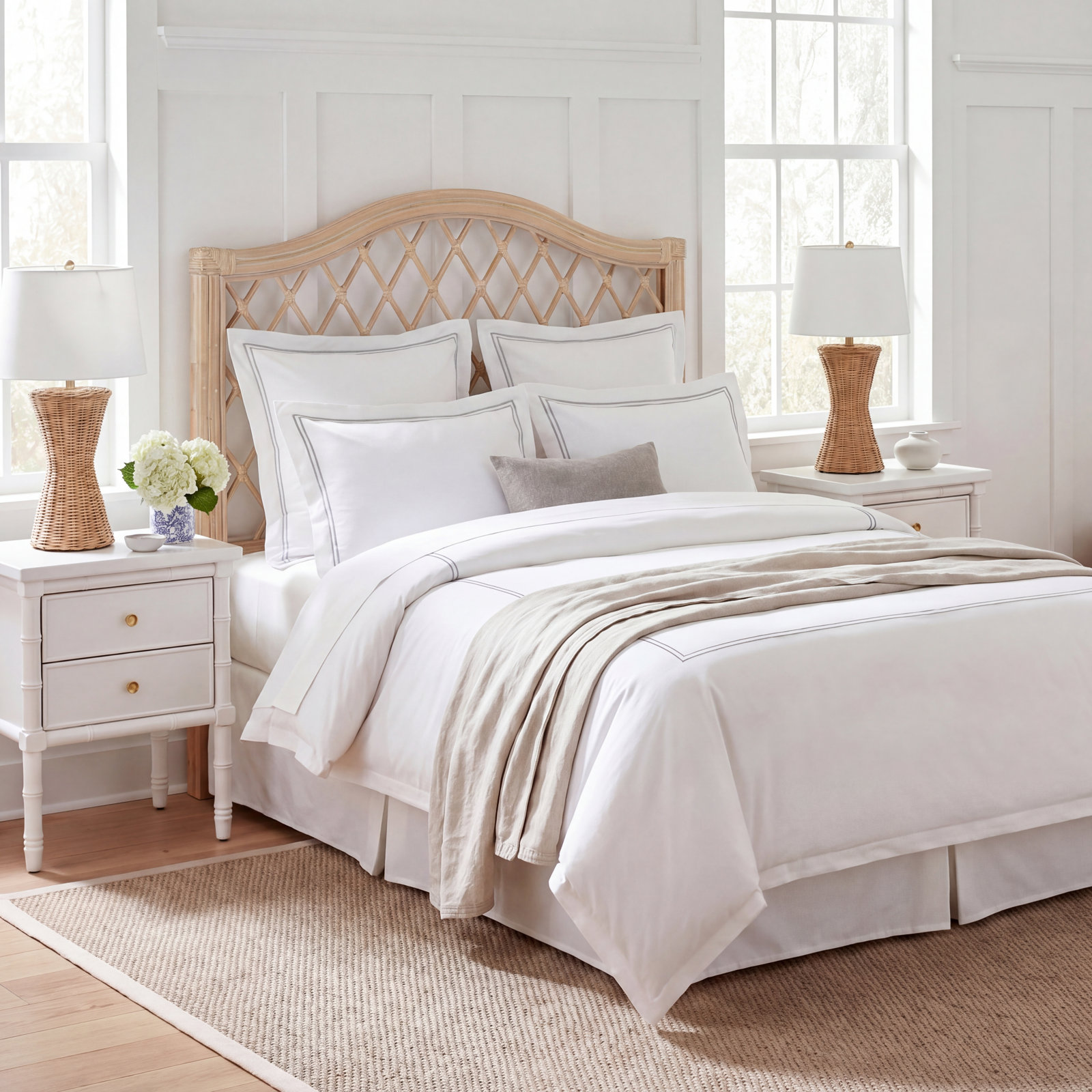 Liv Headboard, Queen, White Washed