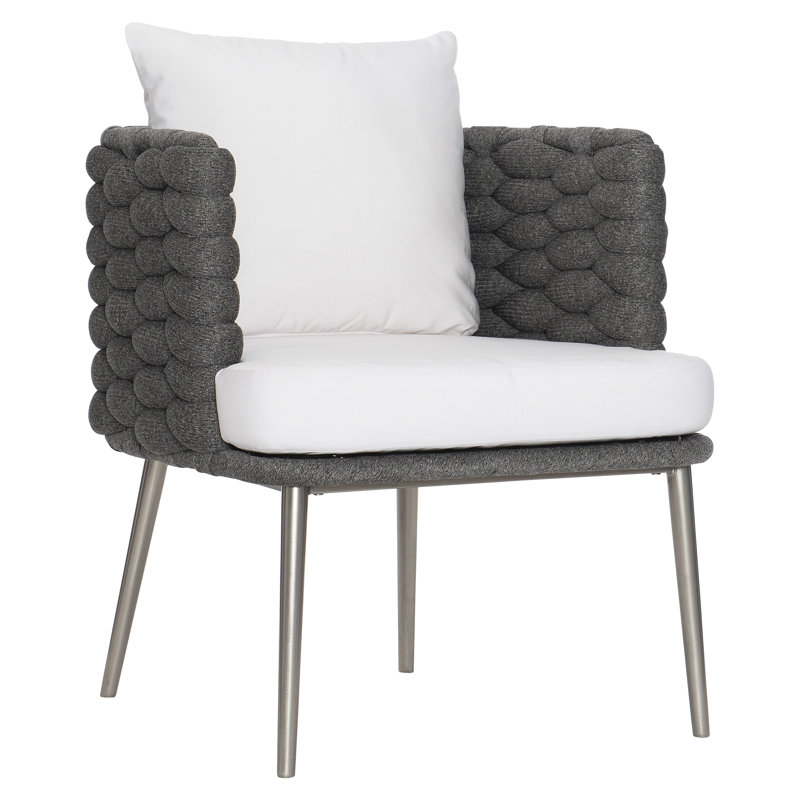 Santa Cruz Outdoor Dining Armchair, Dark Gray