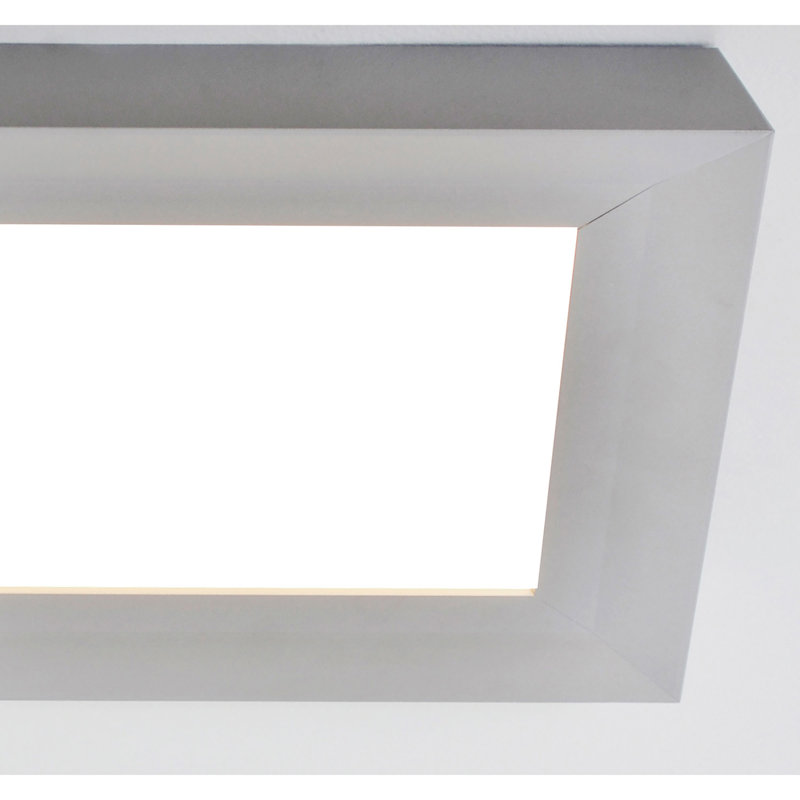 Norvella Acrylic Flush Mount, Satin Nickel
