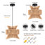 1 - Light Farmhouse Boho Geometric Rattan Pendant Light