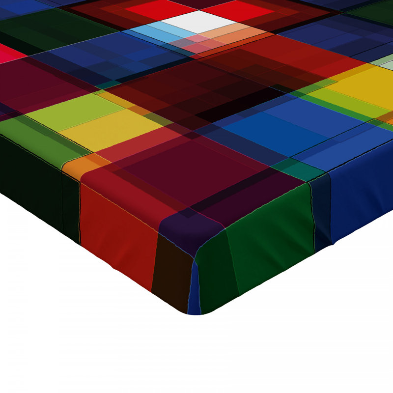 Mosaic Microfiber Geometric Fitted Sheet, Full Fitted Sheet