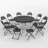 11-Piece Foldable Table & 10 Chairs – Portable Picnic Set-111835956-111835959