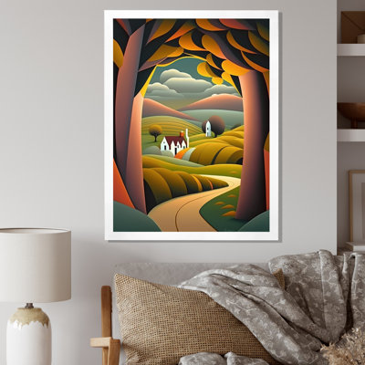 «Abstract Landscape Of Road To Rustic Mountains I», reproduction sur toile