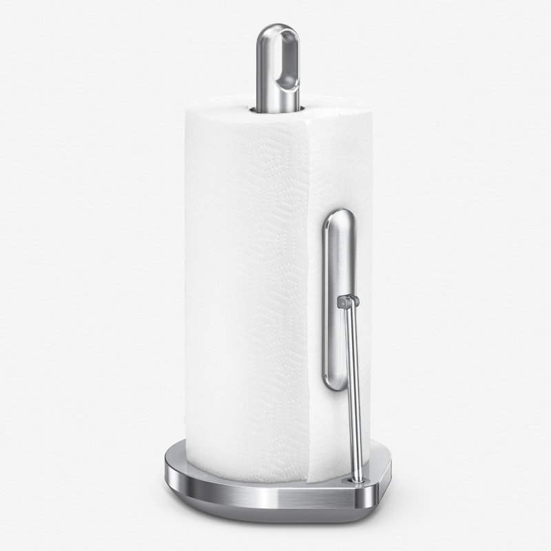 Simplehuman Tension Arm Standing Paper Towel Holder, Brushed