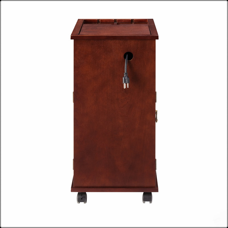 Table de bout traditionnelle avec station de charge intégrée et compartiments de rangement cachés pour les espaces de vie modernes