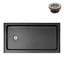 Base de douche 60 po x 32 po Alcove en acrylique noir brillant avec drain à gauche, drain inclus-115184205