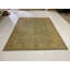 Tapis unique noué à la main vert clair / beige / doré 7 pi 4 po x 9 pi 2 po