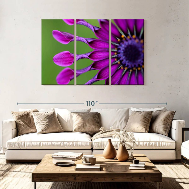 Marguerite mauve exotique Harnek, H 48 po x l 74 po