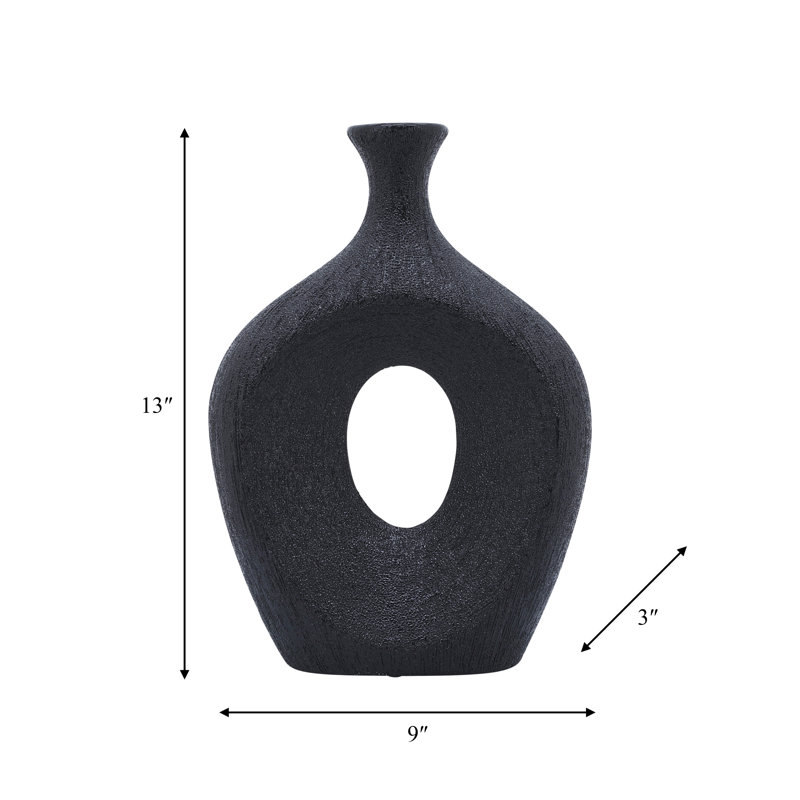 Modern Stoneware Ceramic Vase - Decorative Textured Accent with Sleek Design, Elegant Home Decor Statement for Contemporary Interiors