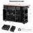 53" Farmhouse Kitchen Island With Two Tempered Glass Cabinet Doors-433596512