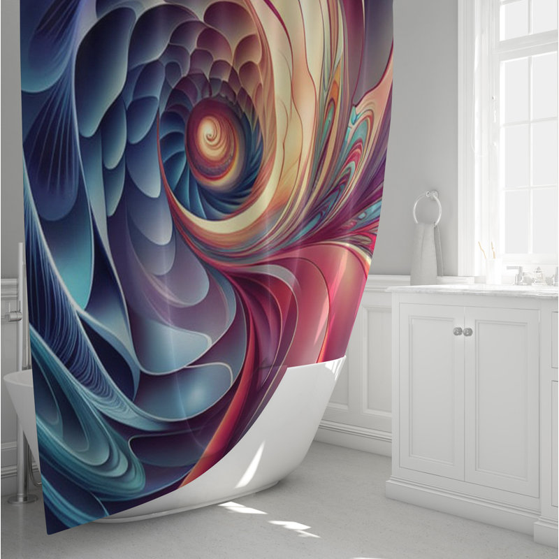 Daiguan Abstract Shower Curtain, 72" H x 70" W