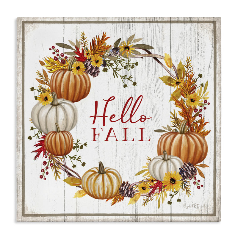 «Rustic Hello Fall» par Elizabeth Tyndal, H 17 po x l 17 po