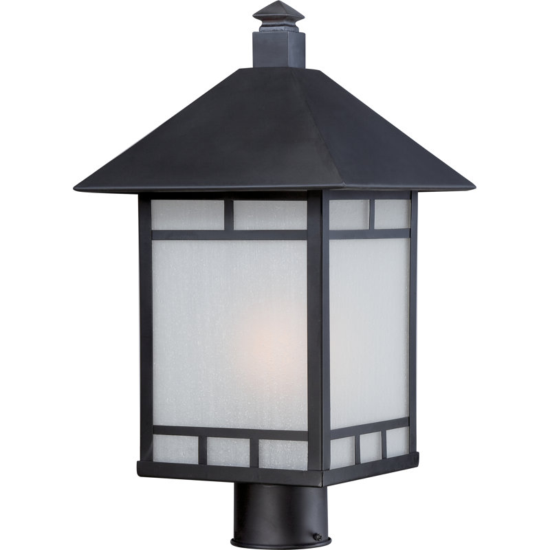 Tête de lanterne câblée à 1 lumière H 18 po Arjina Stone Black, Puissance : 100 watts
