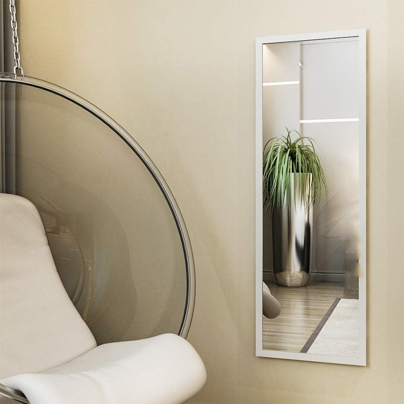 Full Body Mirror Wall Hanging Pendant, White