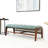 Calderone Genuine Leather Upholstered Bench