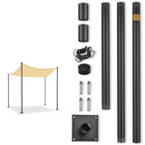 10 Ft Shade Sail Pole Post with Bracket Clamp