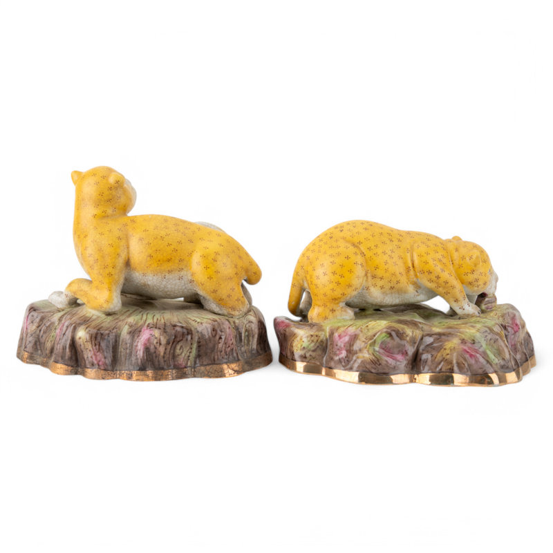 Porcelain Leopards Pair