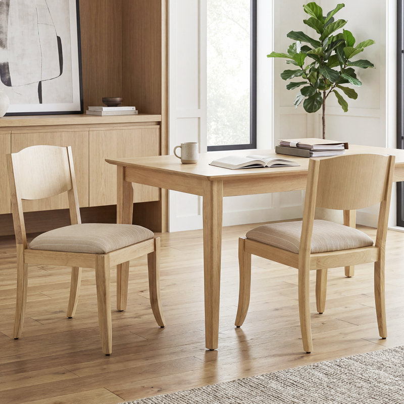 Taylar 49cm H Upholstered Slat Back Accent, Beige, Beige