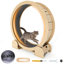 Roue d'exercice pour chat - Tapis de course 46 po pour chats d'intérieur, couleur bois naturel