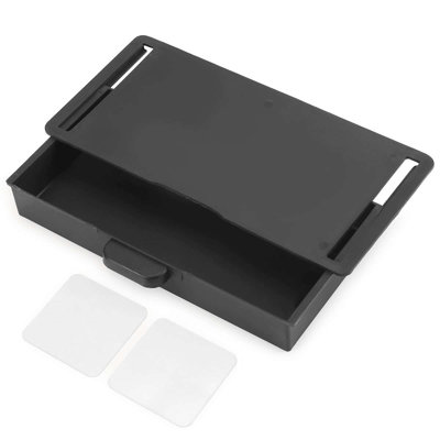 2 Pack Under Desk Drawer Self-Adhesive Hidden Desktop Organizer Slide Out Drawer Attachment