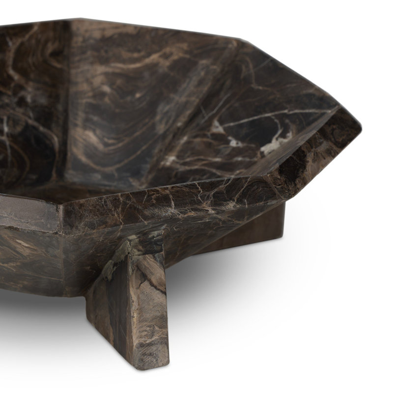 Kasa Bowl-Rocky Brown Marble