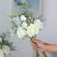 Bouquet de roses artificielles avec vase en verre, décoration d'eucalyptus pour centres de table, fleurs décoratives, rose-288015174