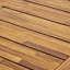 Table d'extérieur en bois de 69 po au fini naturel, ajoutant de l'élégance à votre élégante finition de salle à manger pour des soupers mémorables