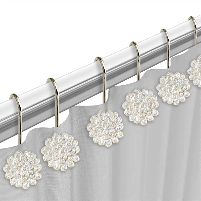 Shower Hooks Rose Vine, Beige-Taupe