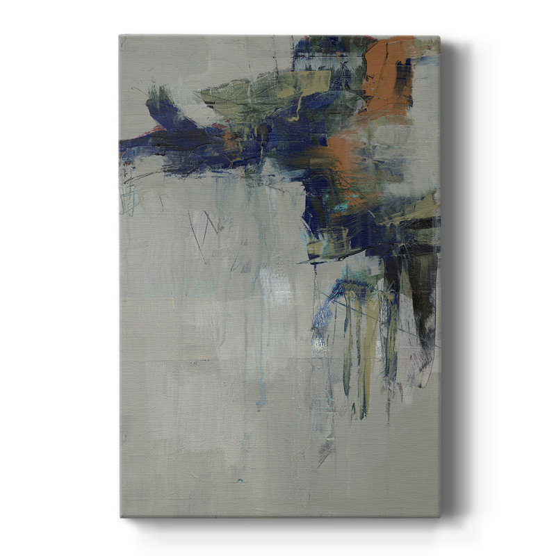 Traction I - peinture sur toile tendue, H 18 po x l 12 po x P 1 po