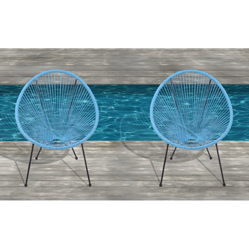 Chaise de patio Sawin Papasan, Gris clair