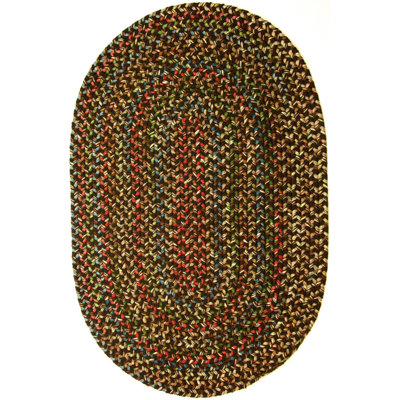 Tapis intérieur/extérieur brun tressé géométrique Deckerville