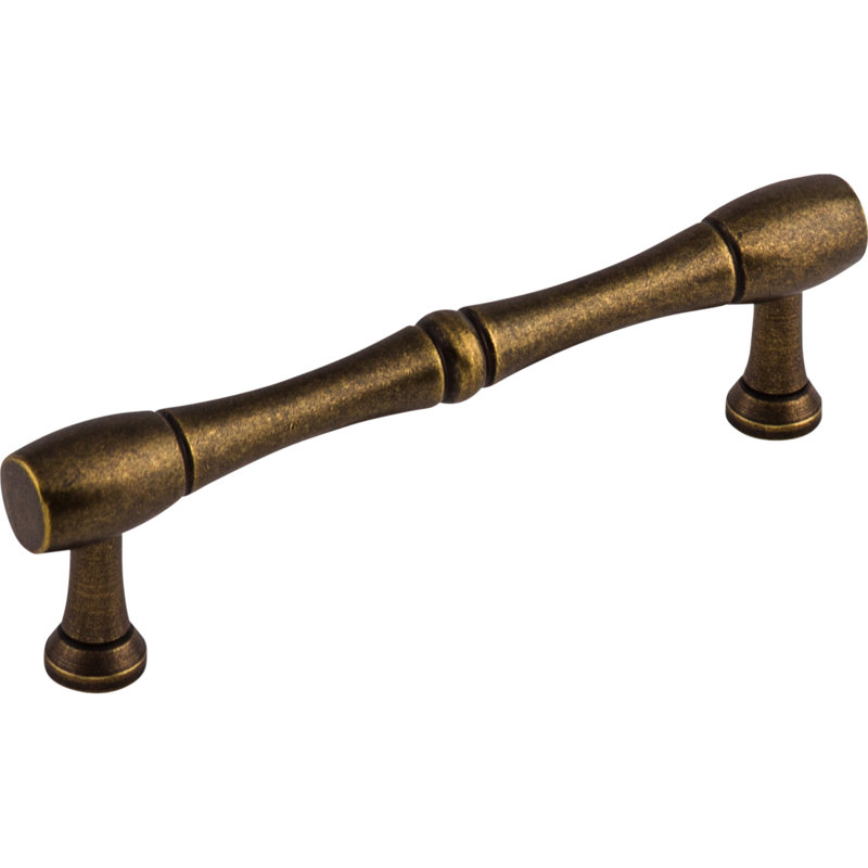 Bamboo Bar Pull, German Bronze, 3 3/4" Center to Center