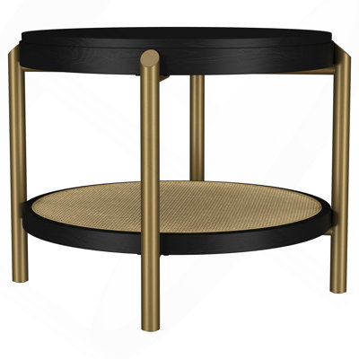 Table de bout ronde noire.