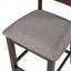 Ensemble de salle à manger 5 pièces à hauteur de comptoir en bois avec chaises rembourrées et tablettes de rangement (espresso)-696402668