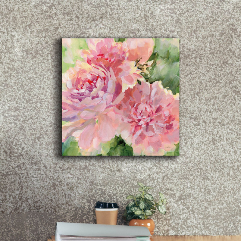 "Epic Graffiti" Sarahs Peony "par Katrina Pete, art mural sur toile, H 18 po x l 18 po x P 0,75 po